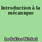 Introduction à la mécanique