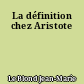 La définition chez Aristote