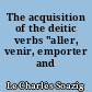 The acquisition of the deitic verbs "aller, venir, emporter and apporter"