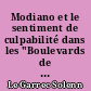 Modiano et le sentiment de culpabilité dans les "Boulevards de Ceinture", "Rue des boutiques obscures" et "Villa triste"