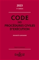 Code des procédures civiles d'exécution : annoté & commenté