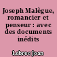 Joseph Malègue, romancier et penseur : avec des documents inédits