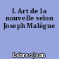 L Art de la nouvelle selon Joseph Malègue