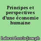 Principes et perspectives d'une économie humaine