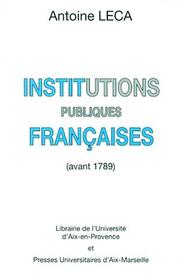 Institutions publiques françaises (avant 1789)