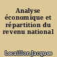 Analyse économique et répartition du revenu national