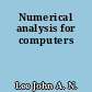 Numerical analysis for computers