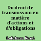 Du droit de transmission en matière d'actions et d'obligations françaises