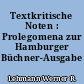 Textkritische Noten : Prolegomena zur Hamburger Büchner-Ausgabe