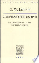 Confessio philosophi : = La profession de foi du philosophe