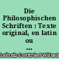 Die Philosophischen Schriften : Texte original, en latin ou en français : V : Leibniz und Locke