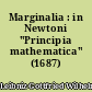 Marginalia : in Newtoni "Principia mathematica" (1687)