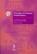 Principles of chemical nomenclature : A guide to IUPAC recommendations