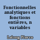 Fonctionnelles analytiques et fonctions entières, n variables