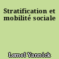 Stratification et mobilité sociale