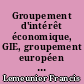Groupement d'intérêt économique, GIE, groupement européen d'intérêt économique, GEIE