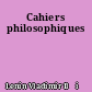 Cahiers philosophiques