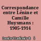 Correspondance entre Lénine et Camille Huysmans : 1905-1914