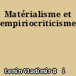 Matérialisme et empiriocriticisme