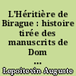 L'Héritière de Birague : histoire tirée des manuscrits de Dom Rago... : 1/2