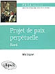 Projet de paix perpétuelle, Kant