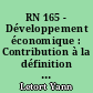 RN 165 - Développement économique : Contribution à la définition d'une politique de pôles d'activités