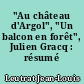"Au château d'Argol", "Un balcon en forêt", Julien Gracq : résumé analytique...
