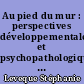 Au pied du mur : perspectives développementales et psychopathologiques d'une médiation thérapeutique par l'escalade auprès d'enfants souffrant d'autisme