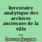 Inventaire analytique des archives anciennes de la ville de Saumur : 1 : Etat civil antérieur à la Révolution
