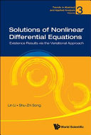 Solutions of nonlinear differential equations : existence results via the variational approach