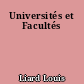 Universités et Facultés
