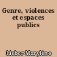 Genre, violences et espaces publics