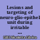 Lesions and targeting of neuro-glio-epithelial unit during irritable bowel syndrome