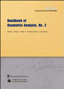 Handbook of geometric analysis : No. 2
