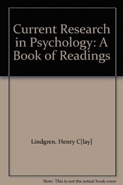 Current research in psychology : a book of readings