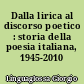 Dalla lirica al discorso poetico : storia della poesia italiana, 1945-2010