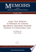 Large time behavior of solutions for general quasilinear hyperbolic-parabolic systems of conservation laws
