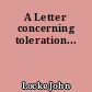 A Letter concerning toleration...