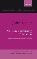 An essay concerning toleration and other writings on law and politics, 1667-1683
