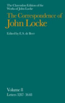 The Correspondence of John Locke : 8 : Letters nos. 3287-3648