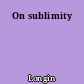 On sublimity