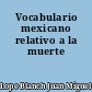Vocabulario mexicano relativo a la muerte
