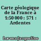 Carte géologique de la France à 1:50 000 : 571 : Ardentes