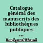 Catalogue général des manuscrits des bibliothèques publiques de France : Départements : Tome XXXVIII : Reims : Tome I