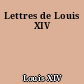 Lettres de Louis XIV