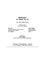 Dictionnaire de science du sol : avec index anglais-français