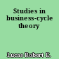 Studies in business-cycle theory