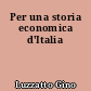 Per una storia economica d'Italia
