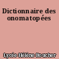 Dictionnaire des onomatopées