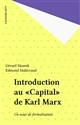 Introduction au Capital de Karl Marx : Un essai de formalisation